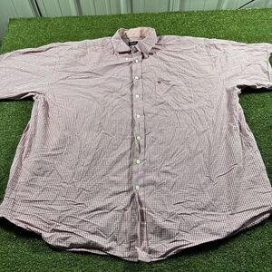 IZOD Men's Short Sleeve Plaid Button-Down Shirt with Chest Pocket Size ?